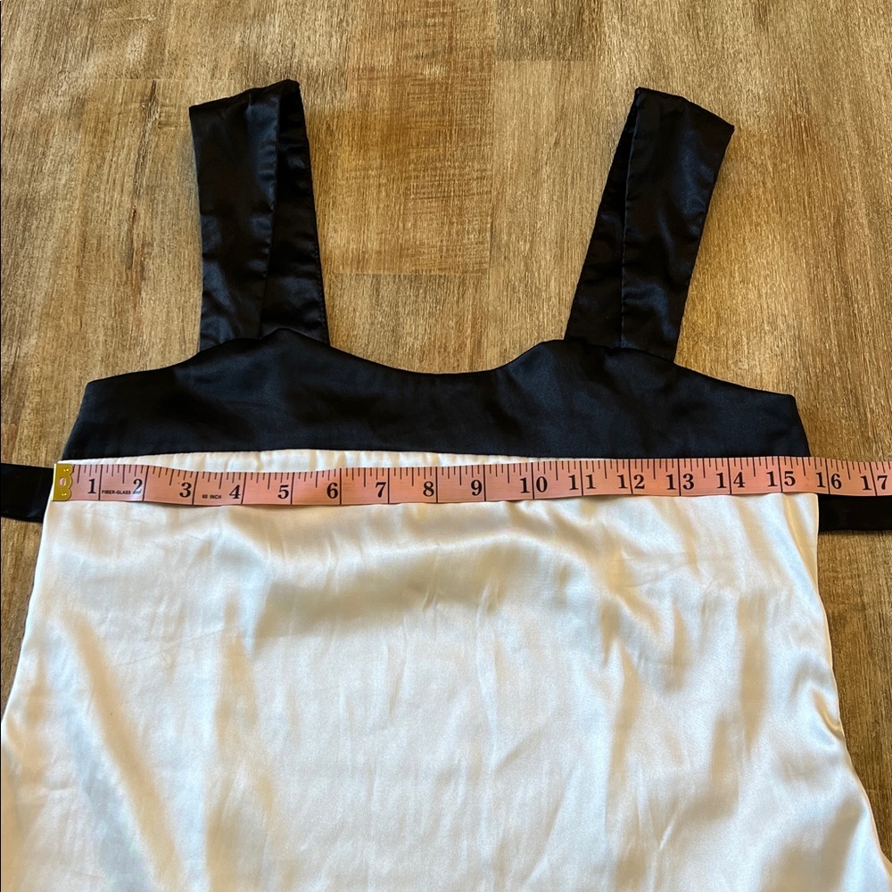 SHEIN Black and White Satin Camisole Top Juniors M - Picture 8 of 11